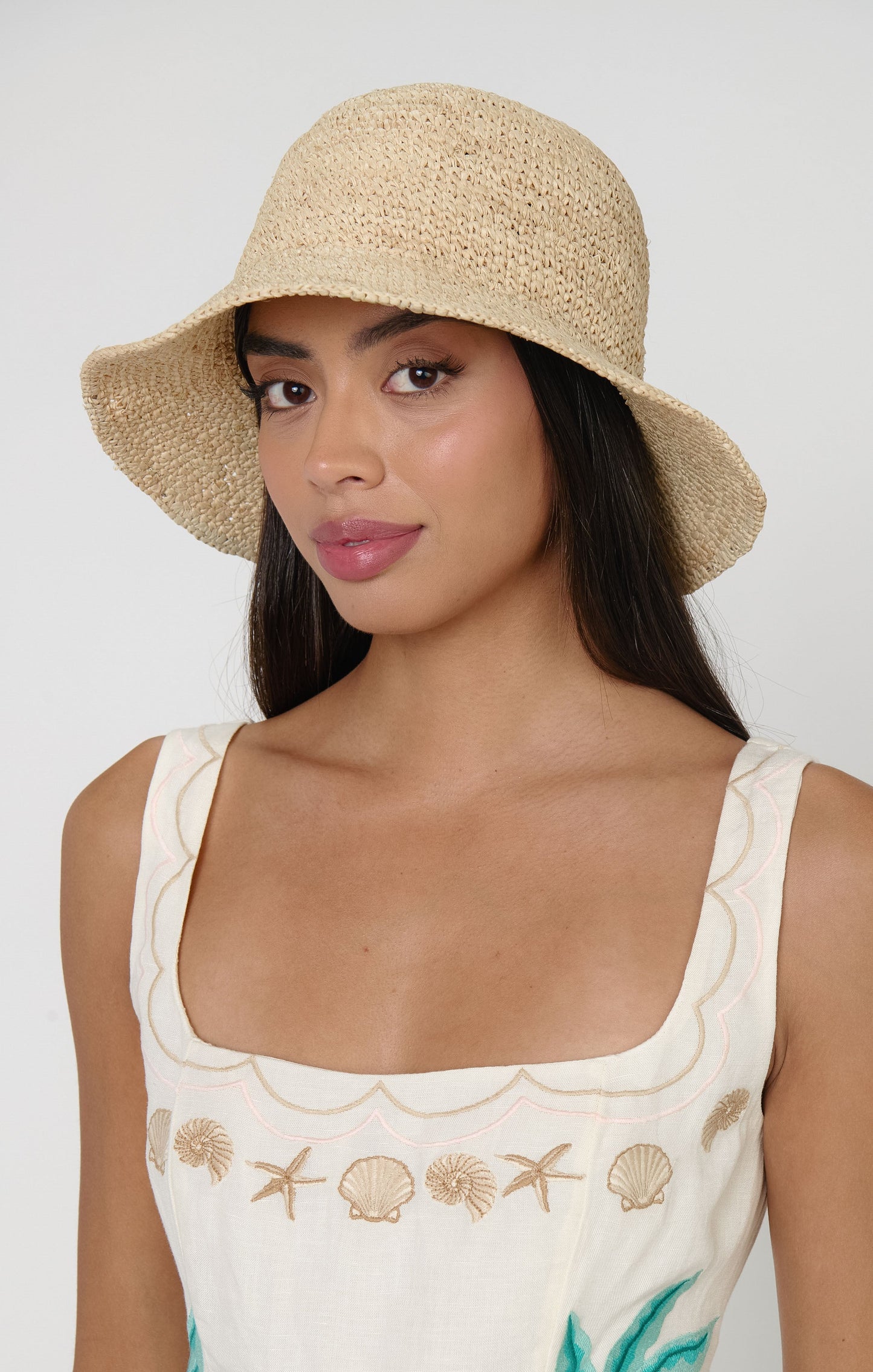 Raffia Bucket Hat ~ Natural
