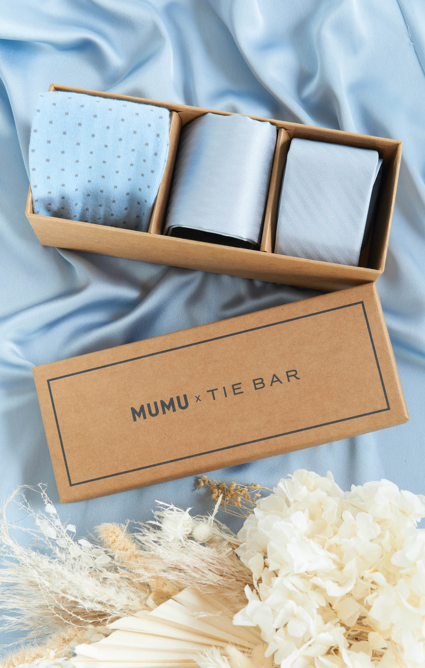 Mumu Weddings x Tie Bar Gift Box ~ Steel Blue Solid