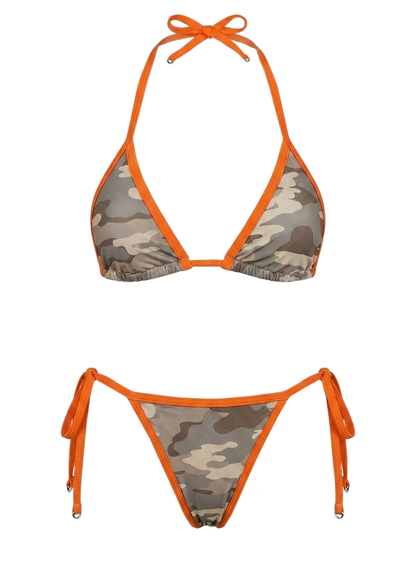 Calm Tide Triangle Bikini Top Washed Camo