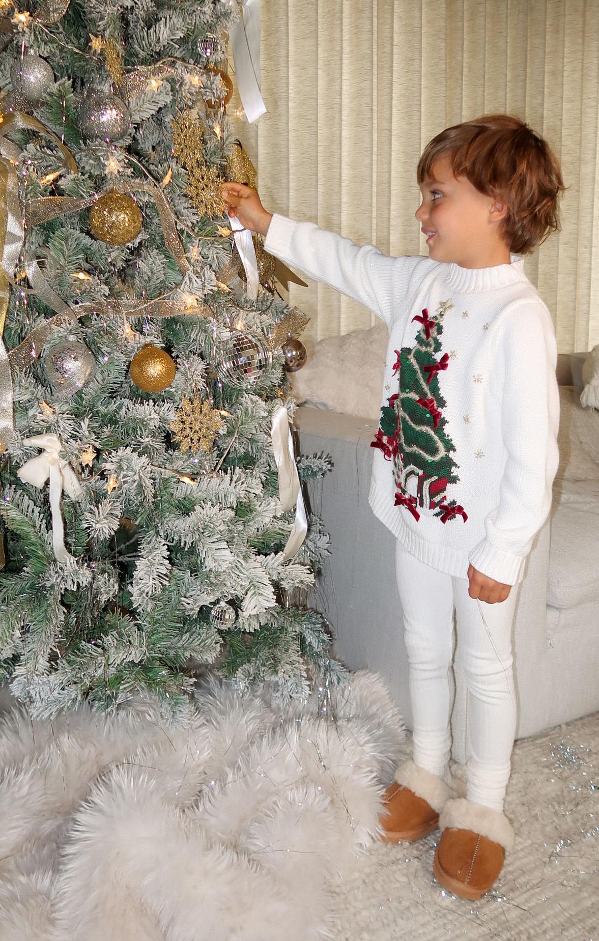 Little Fireside Sweater ~ Christmas Tree Knit