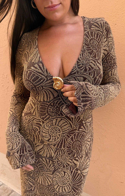 Lopez Dress ~ Shell Sparkle Stretch