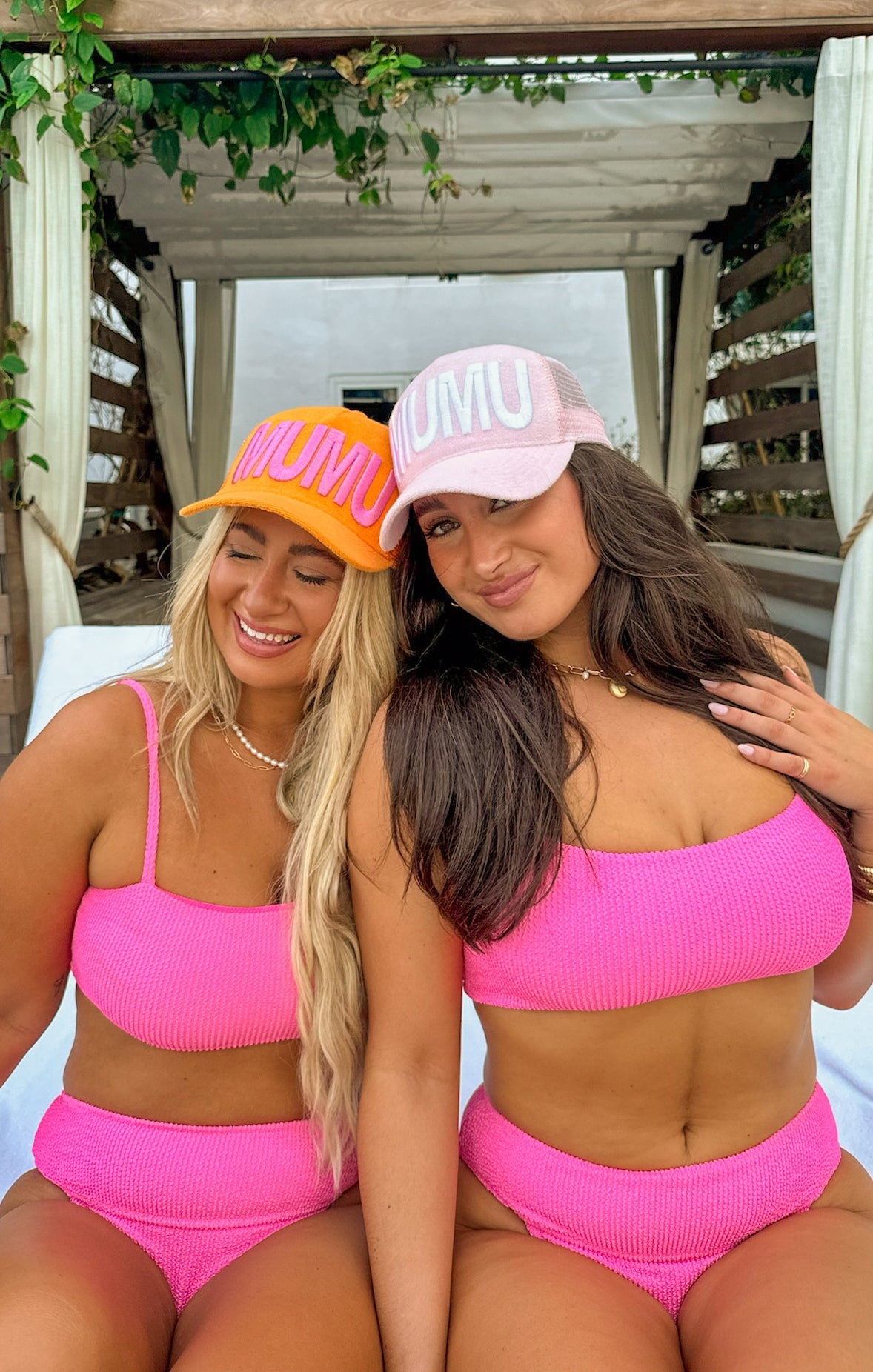 MUMU Terry Trucker Hat ~ Bubblegum Pink