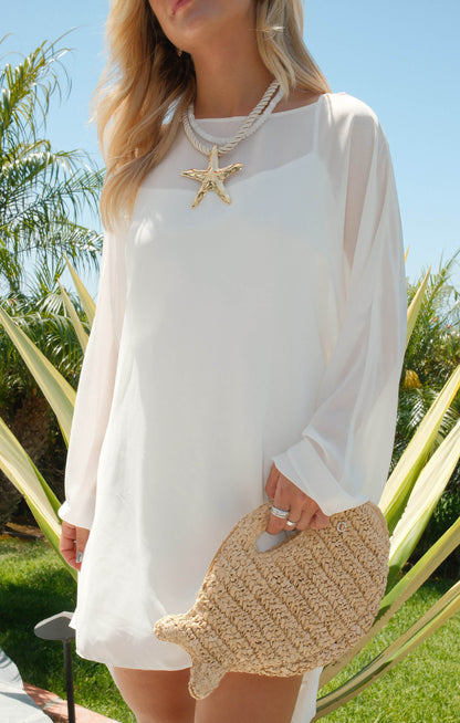 Olsen Mini Dress ~ Wedding Cake Chiffon