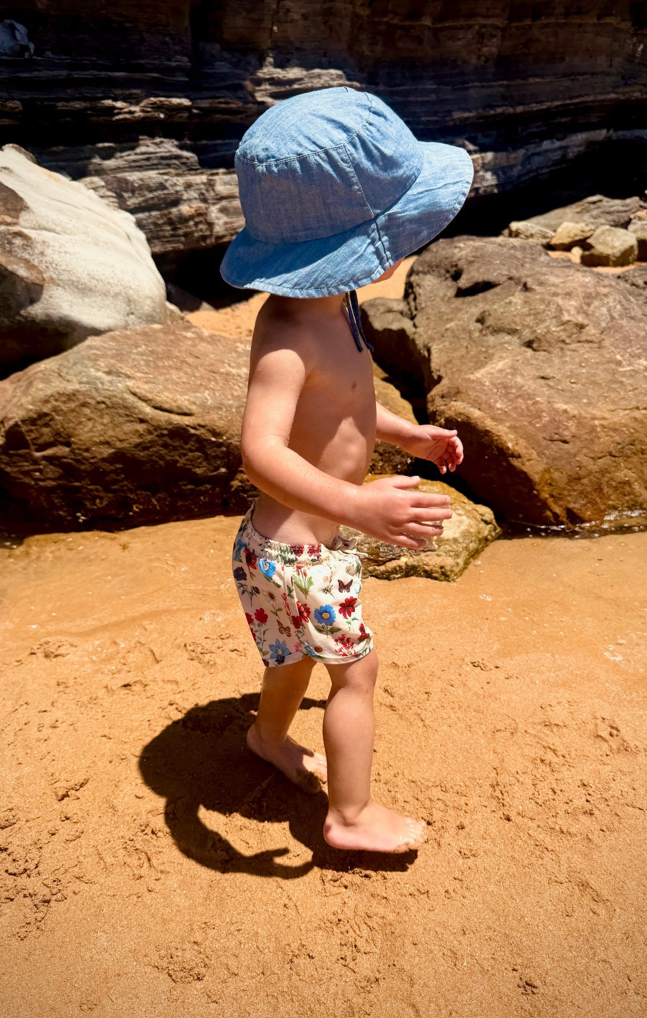 Little Beach Bum Trunks ~ French Floral