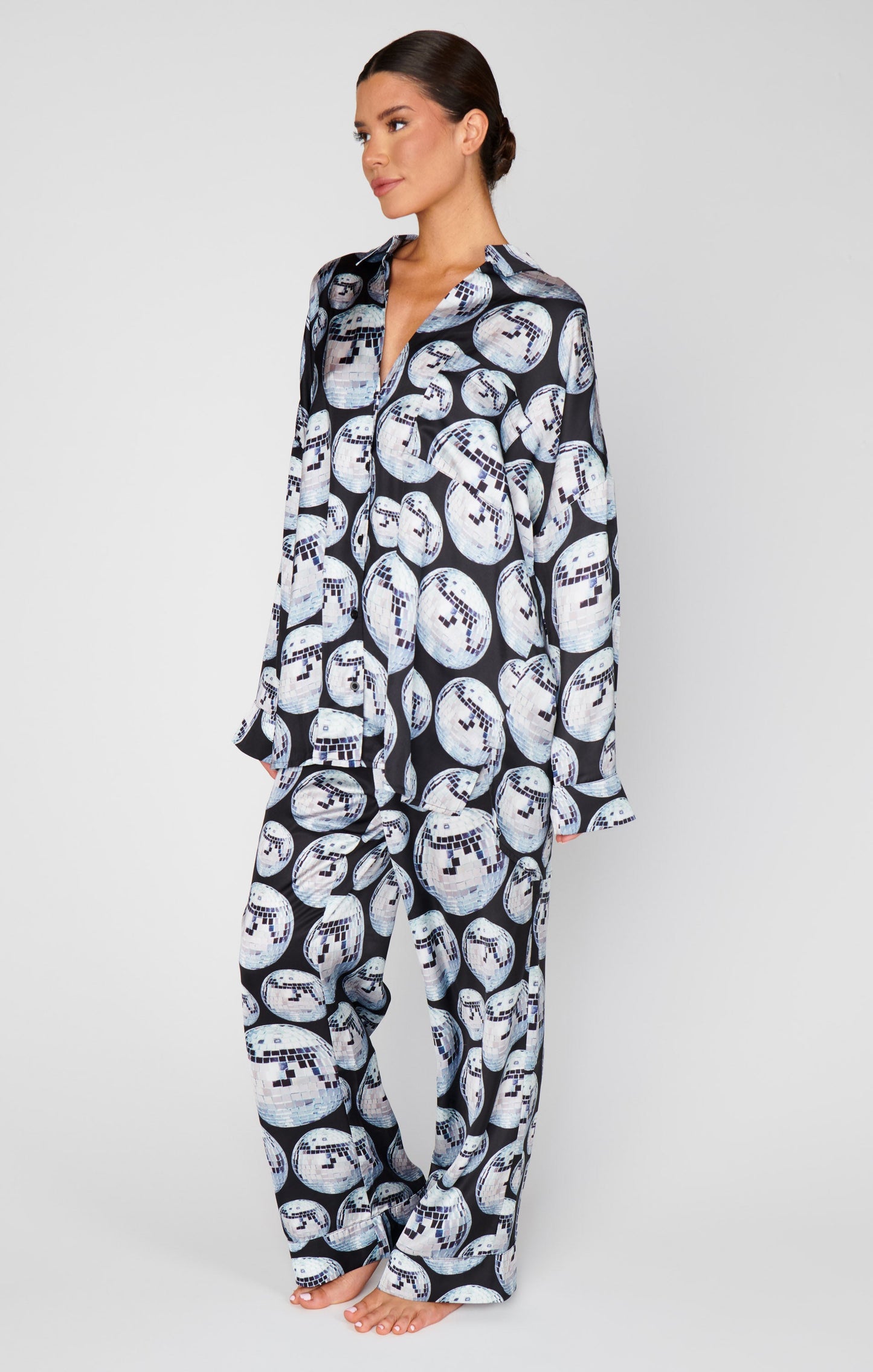 Overslept PJ Set ~ Disco Ball Silky