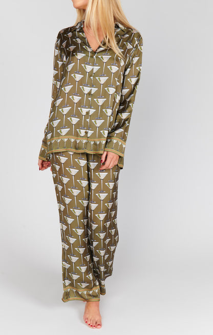 Overslept PJ Set ~ Extra Dirty Martini Silky