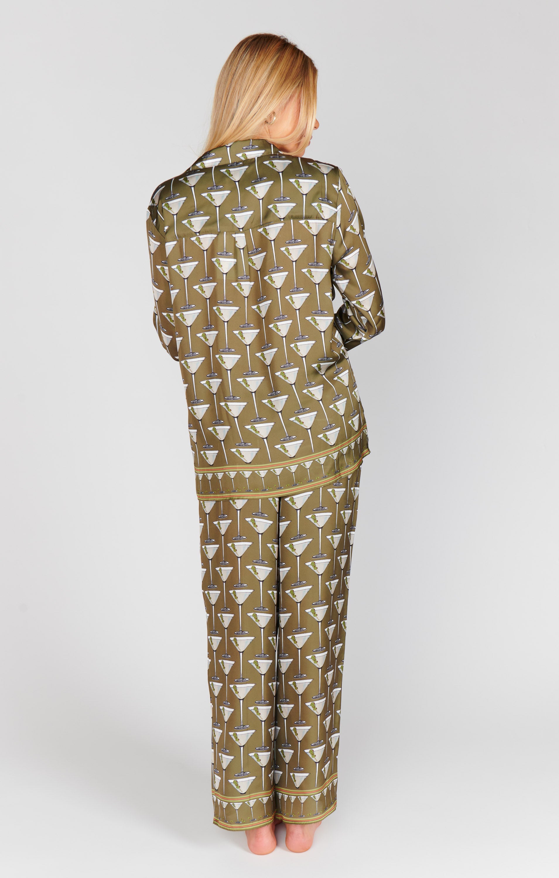 Overslept PJ Set ~ Extra Dirty Martini Silky
