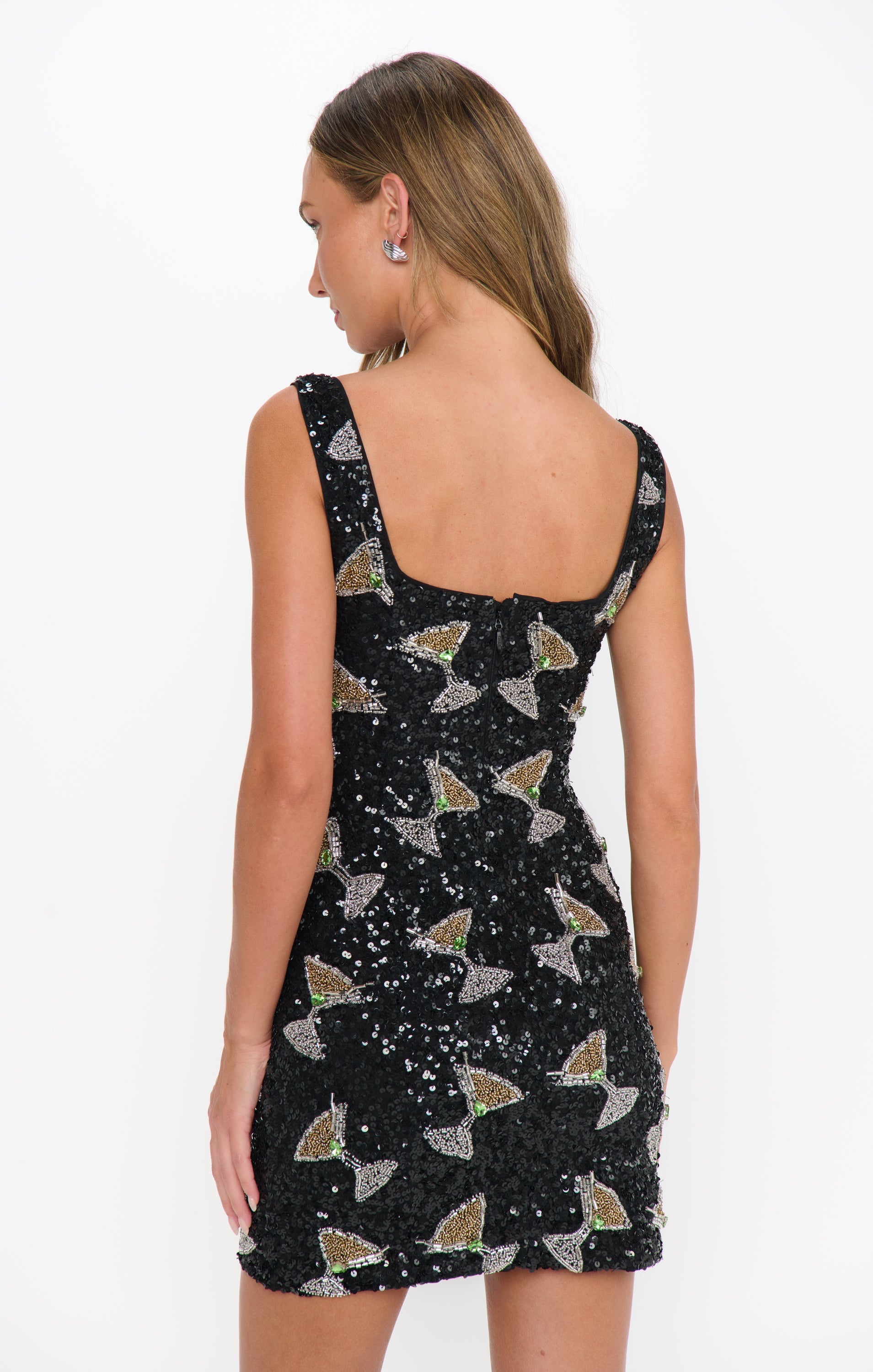 Lets Go Mini Dress ~ Tossed Tini Beaded Sequins