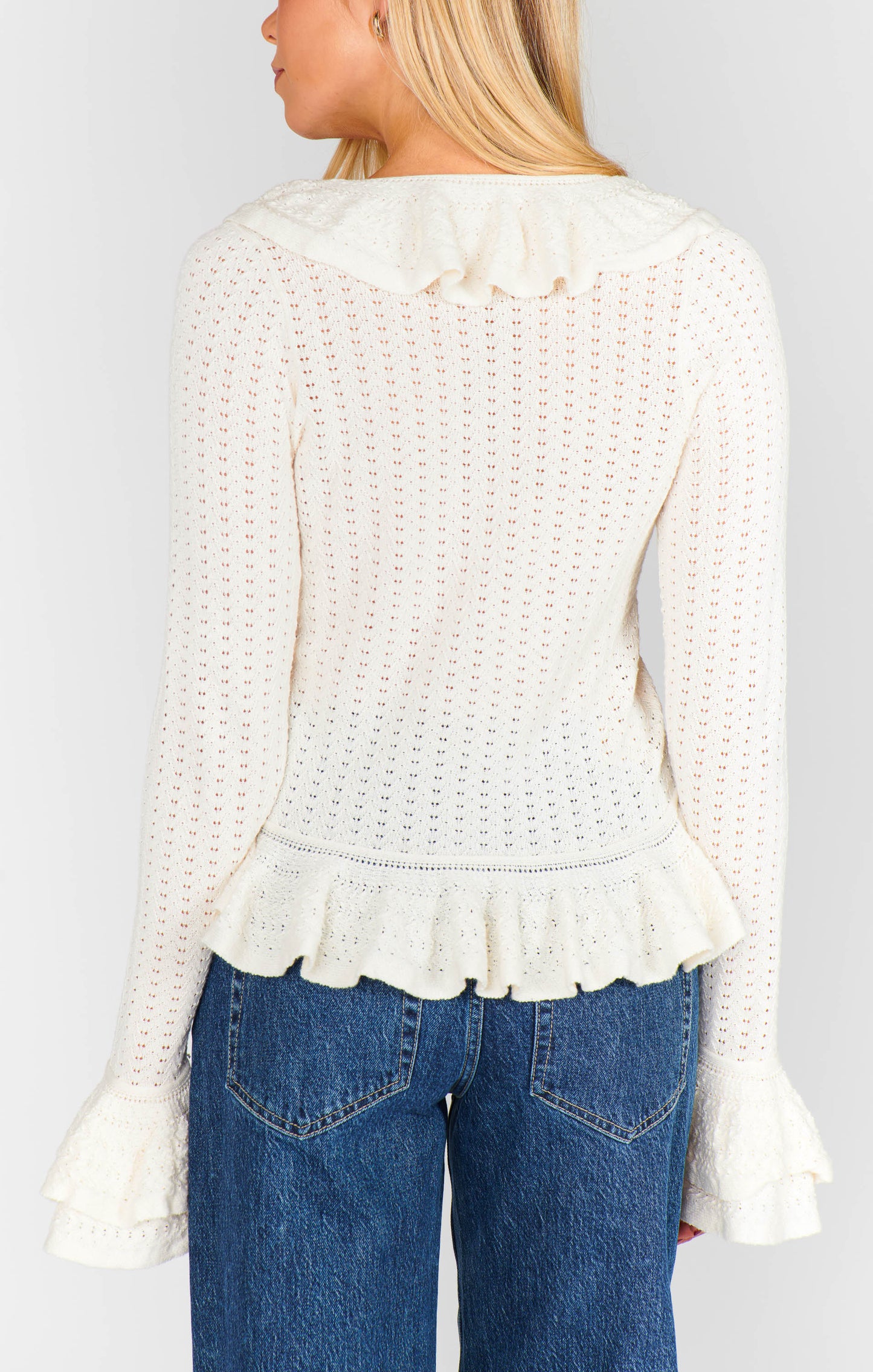 Marley Top ~ Cream Pointelle Knit