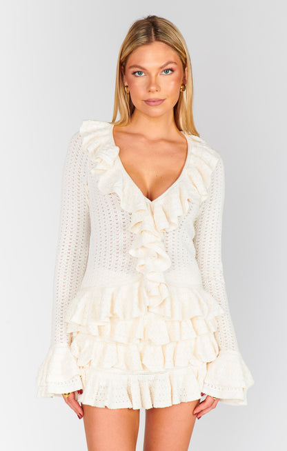 Marley Top ~ Cream Pointelle Knit