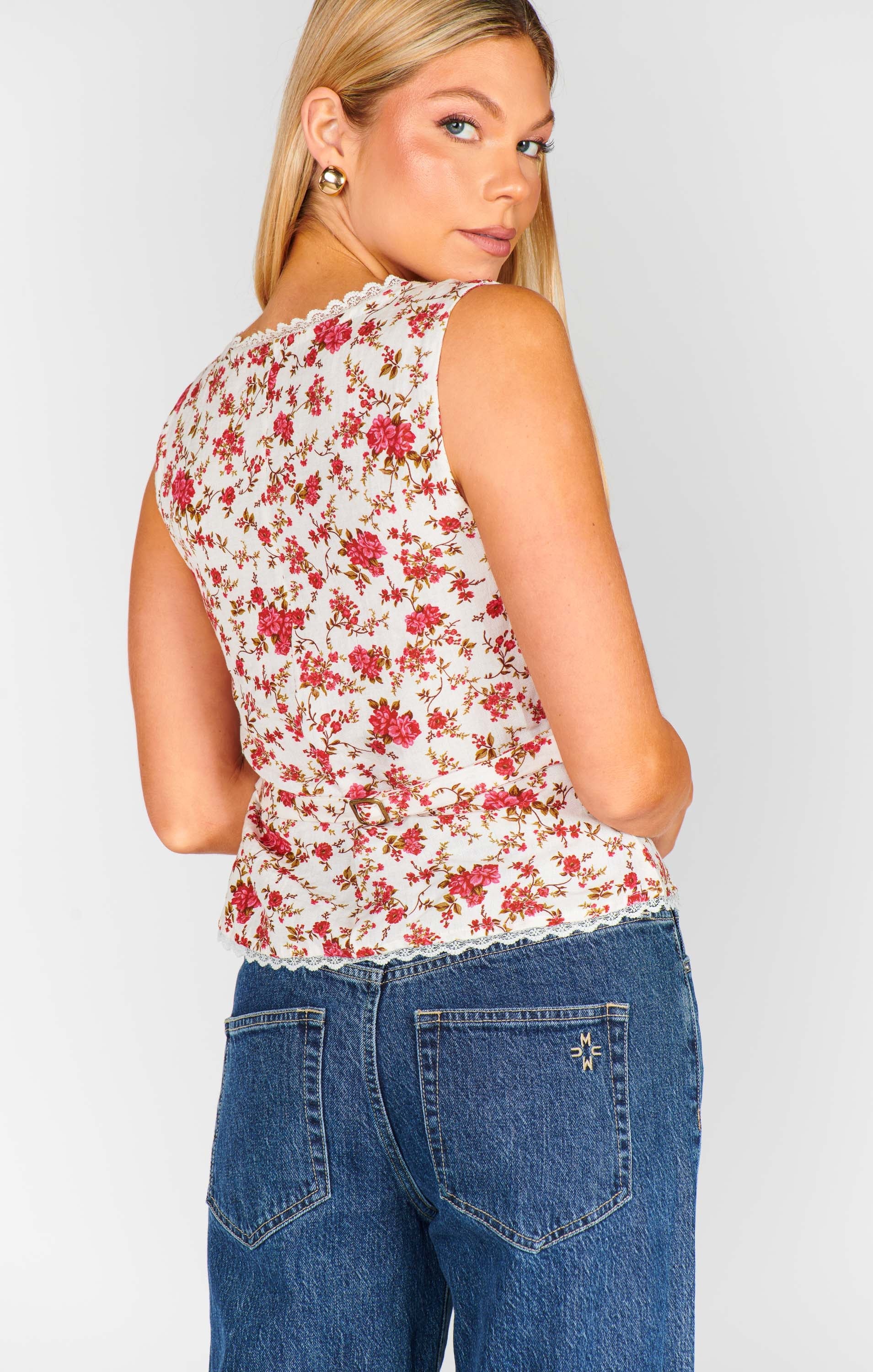 Mimi Top ~ Southern Roses