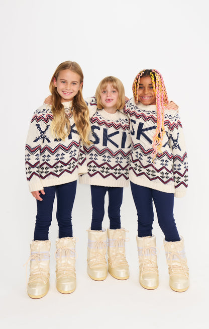 Mini Ski In Sweater ~ Cream Ski Knit