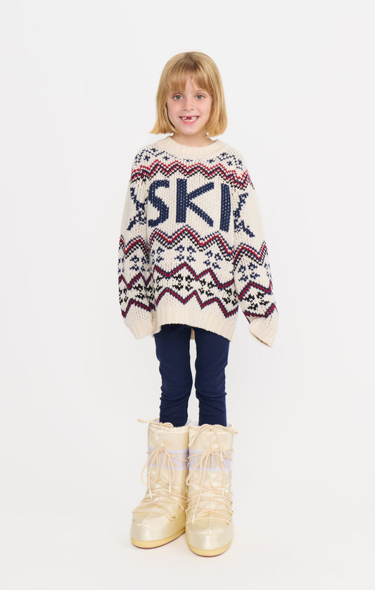 Mini Ski In Sweater ~ Cream Ski Knit