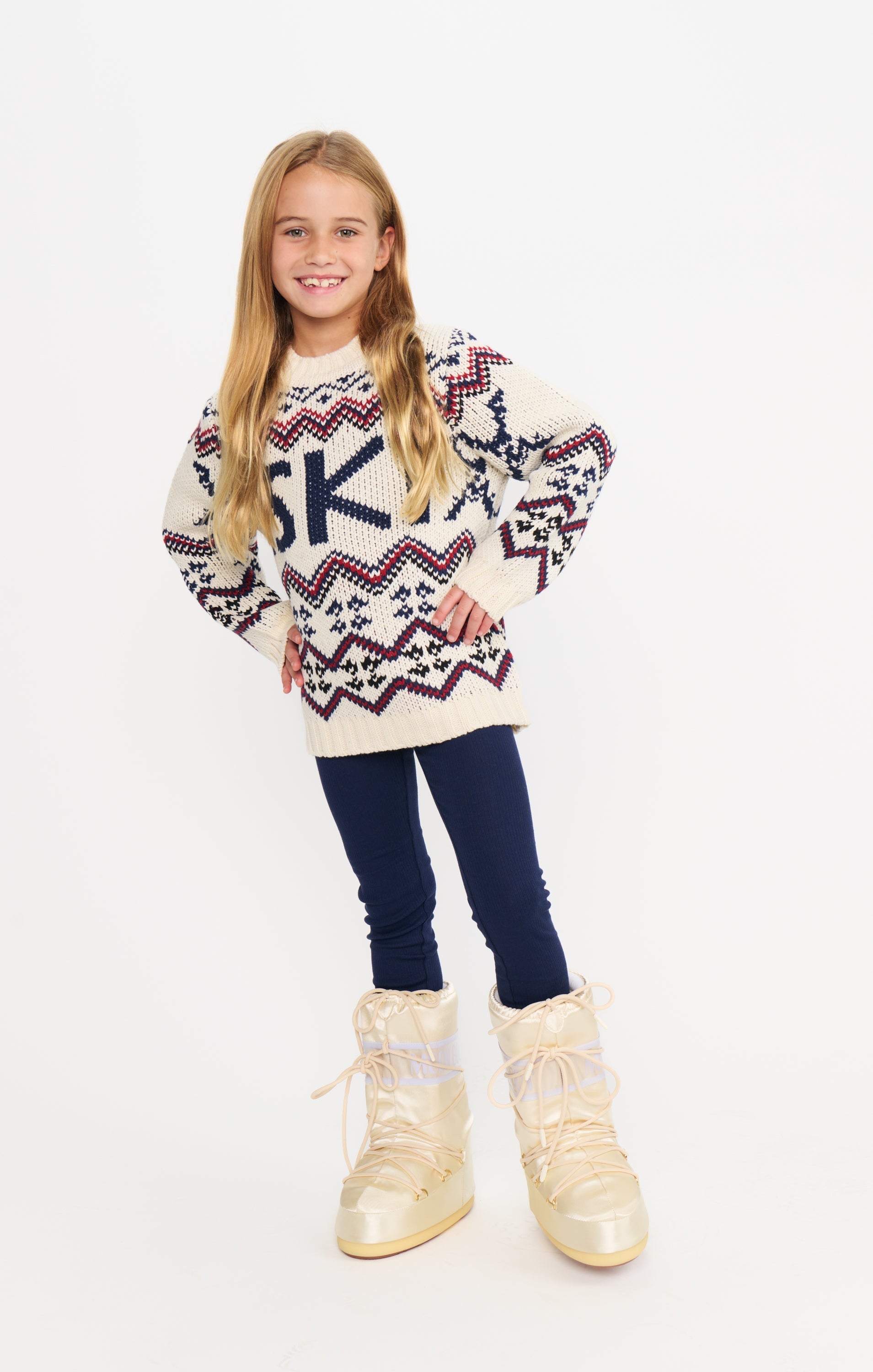 Mini Ski In Sweater ~ Cream Ski Knit