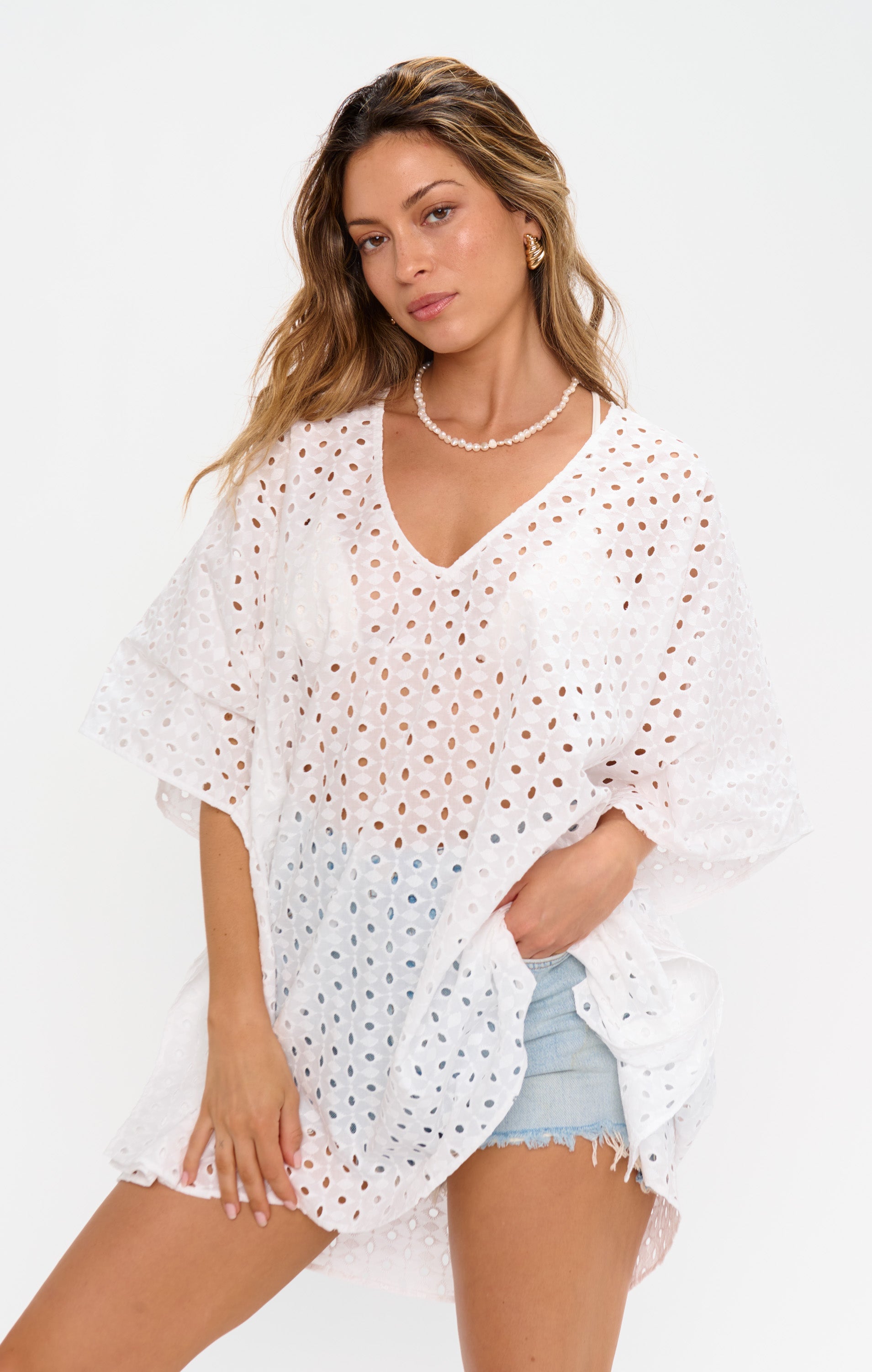 Peta Tunic ~ White Eyelet