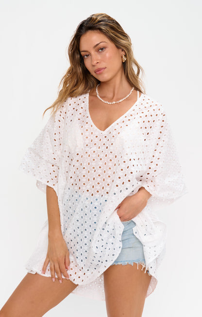 Peta Tunic ~ White Eyelet