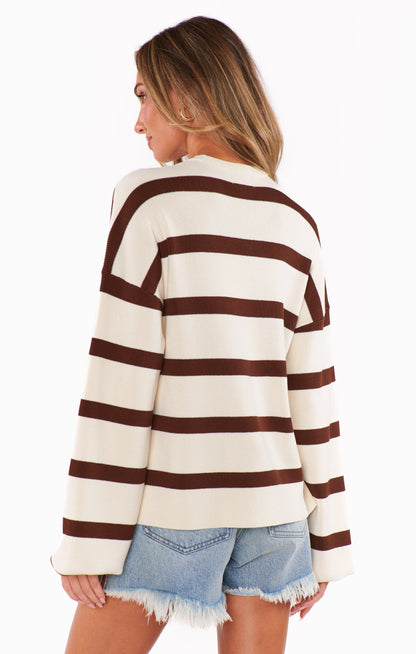Pismo Sweater ~ Driftwood Stripe