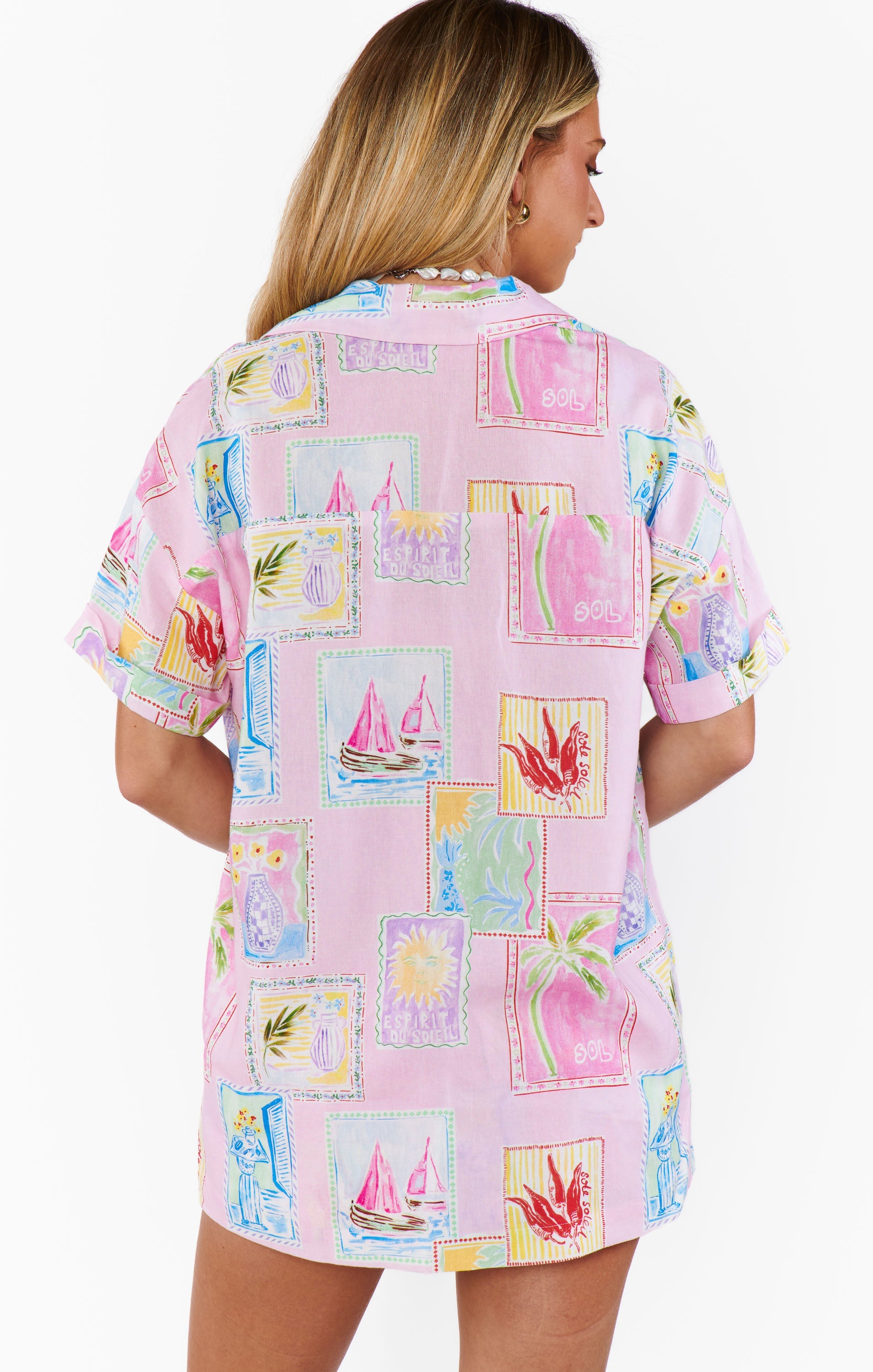Parker Button Down ~ Summer Soleil Linen