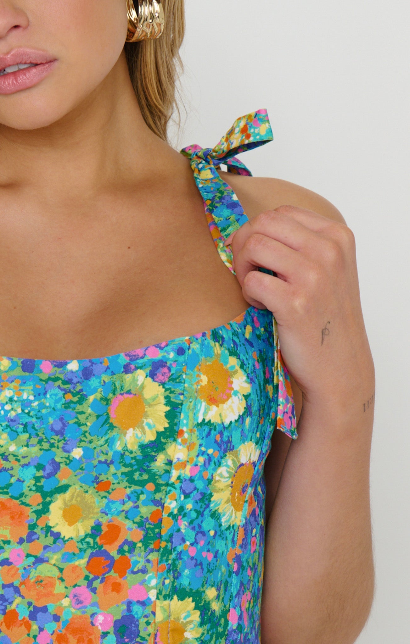 Pauline Peplum Dress ~ Painterly Petals