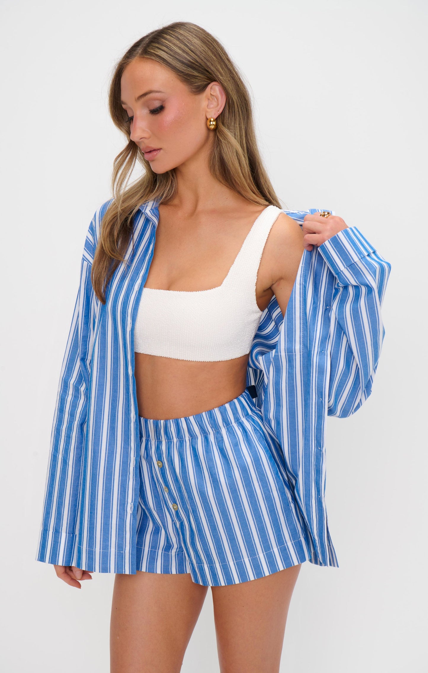 Max Boxer Shorts ~ Coastal Blue Stripe