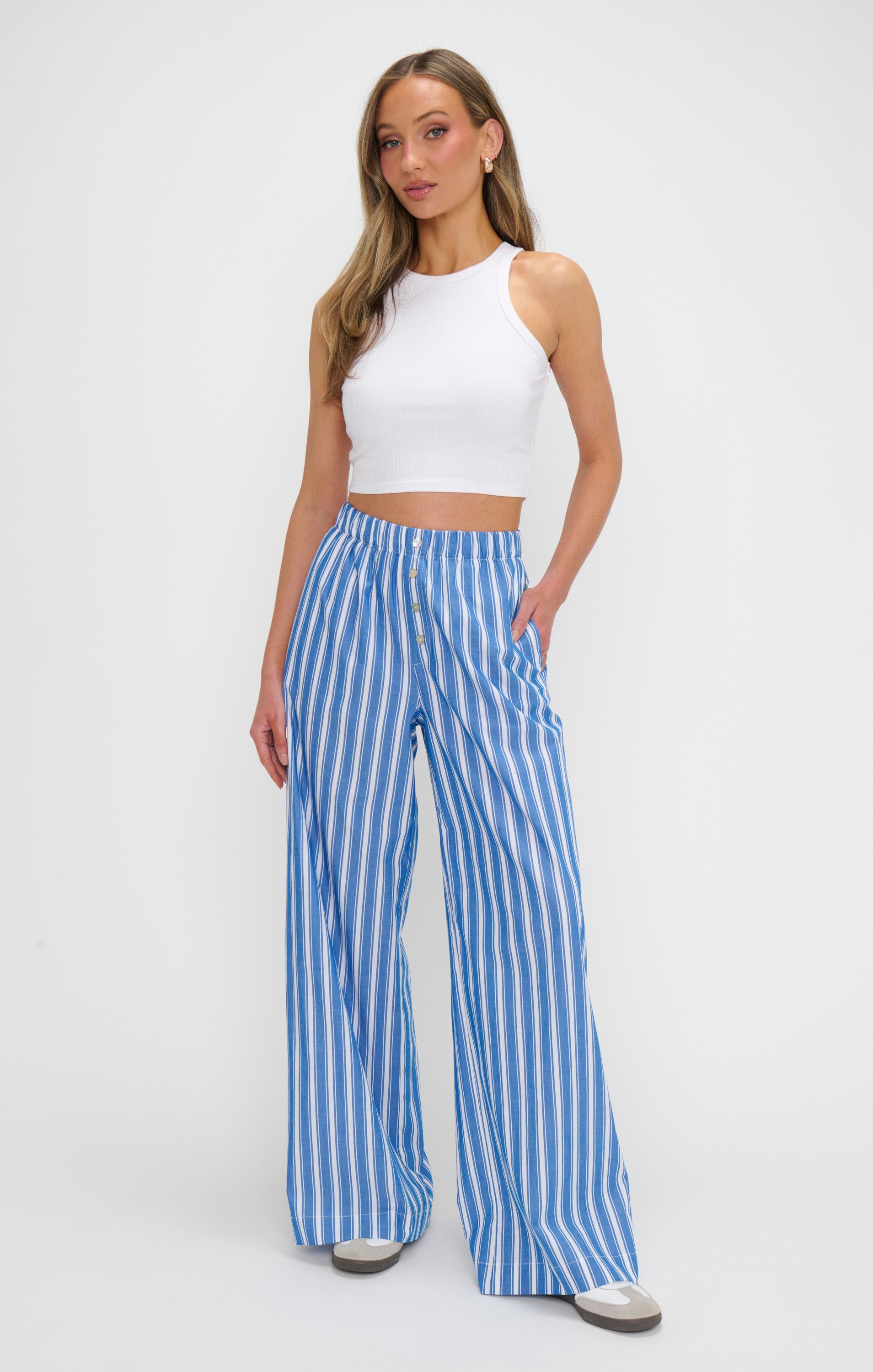 Max Boxer Pants ~ Coastal Blue Stripe