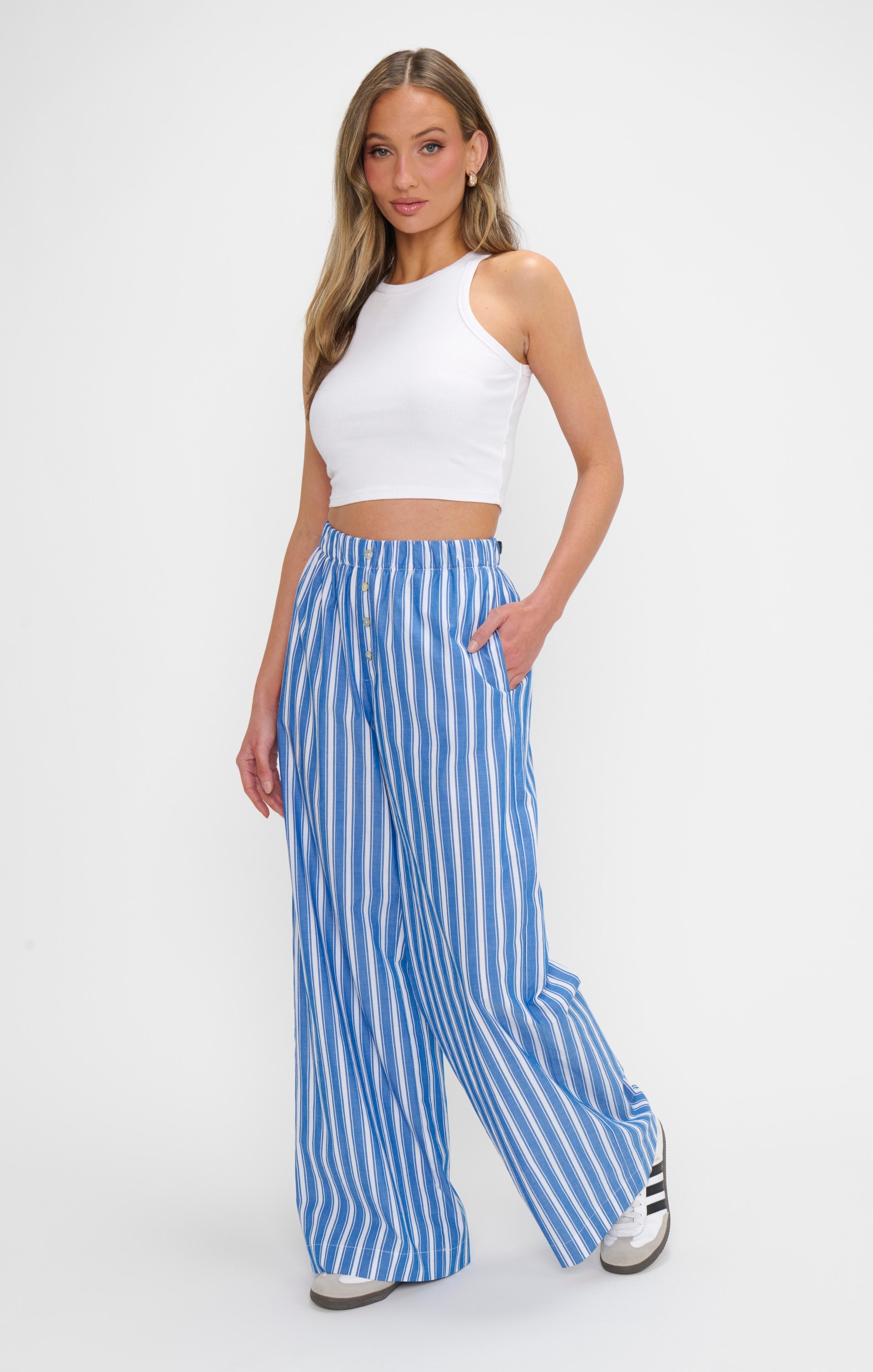 Max Boxer Pants ~ Coastal Blue Stripe
