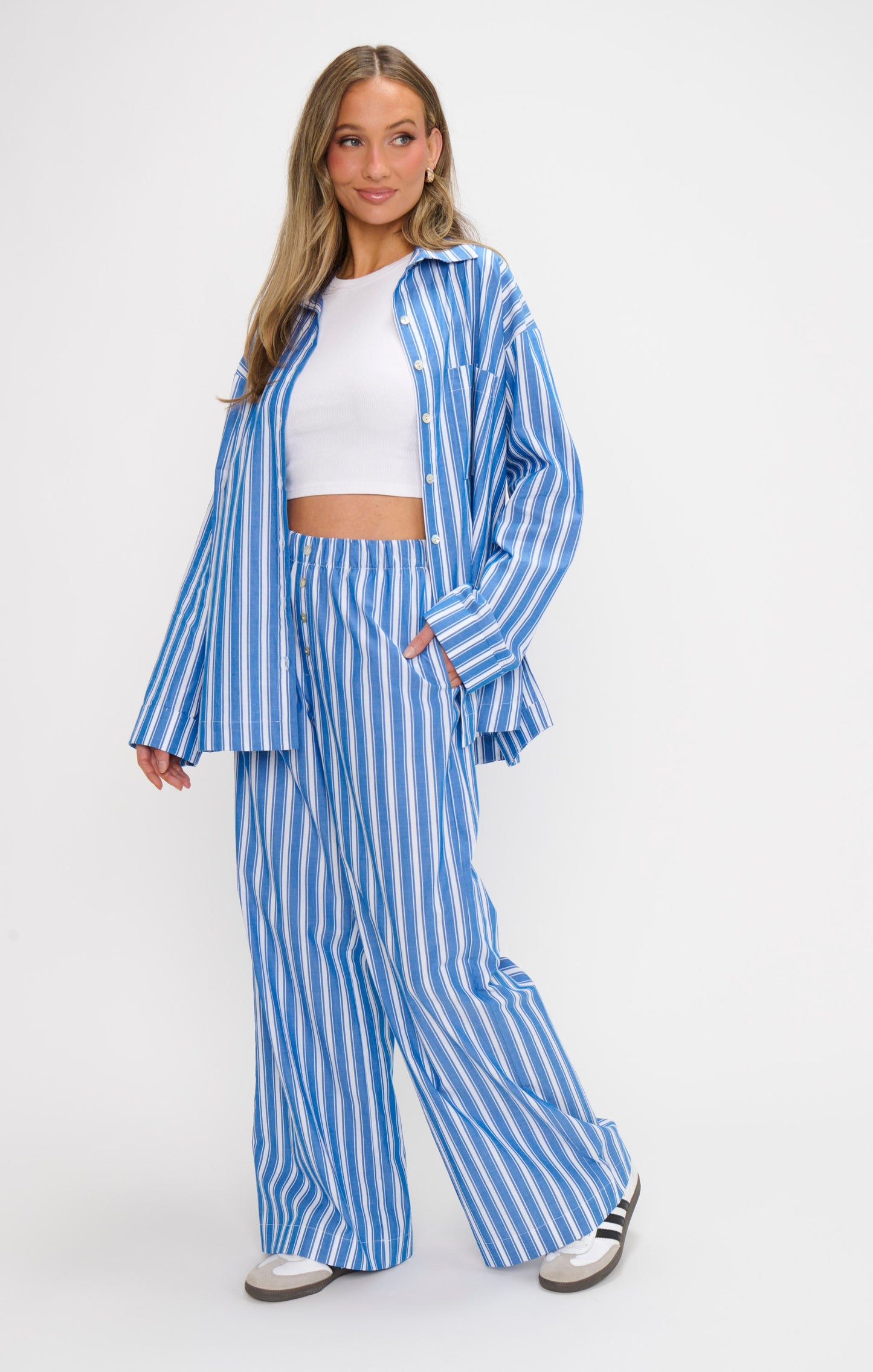 Max Boxer Pants ~ Coastal Blue Stripe