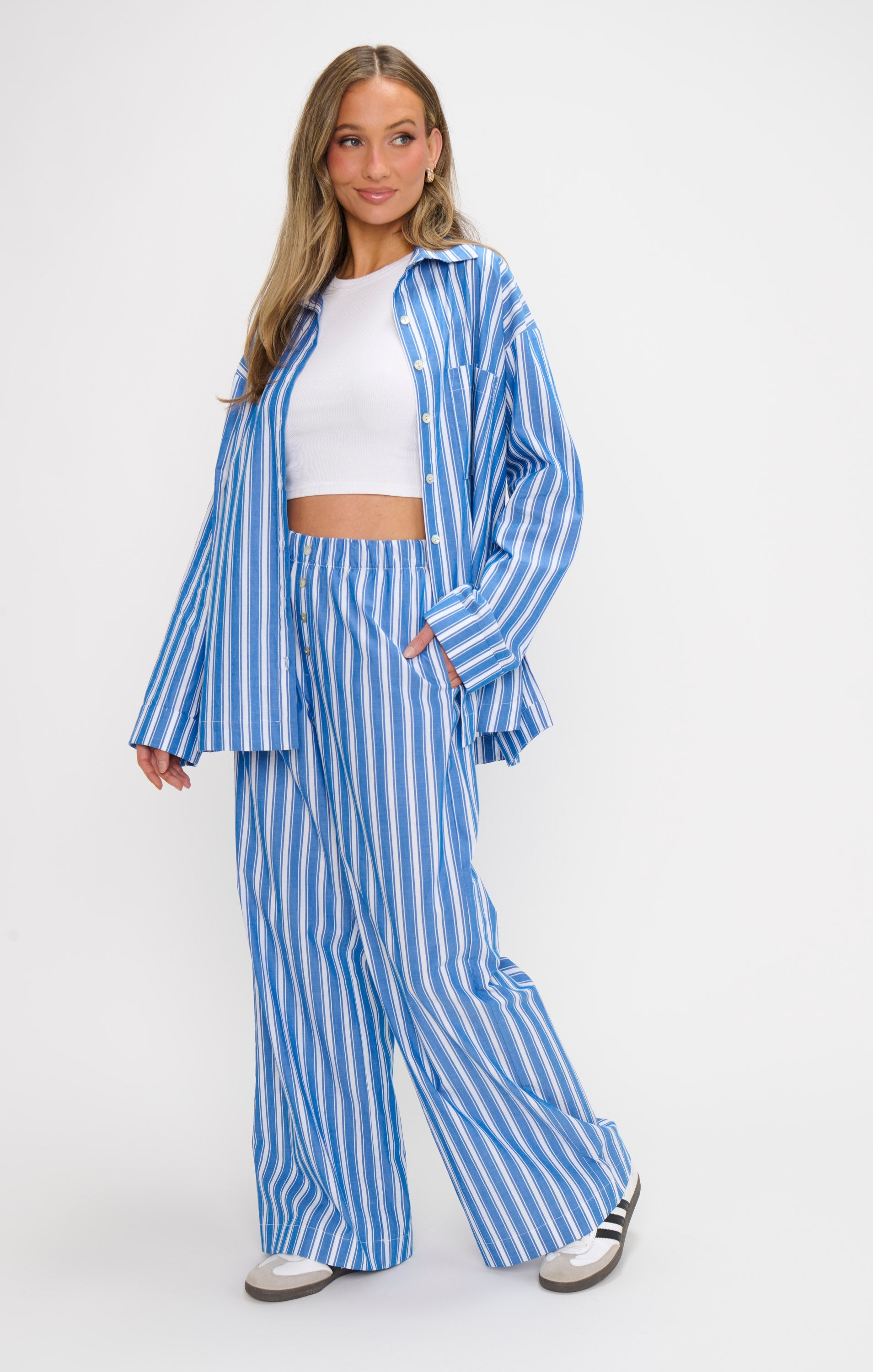 Max Boxer Pants ~ Coastal Blue Stripe