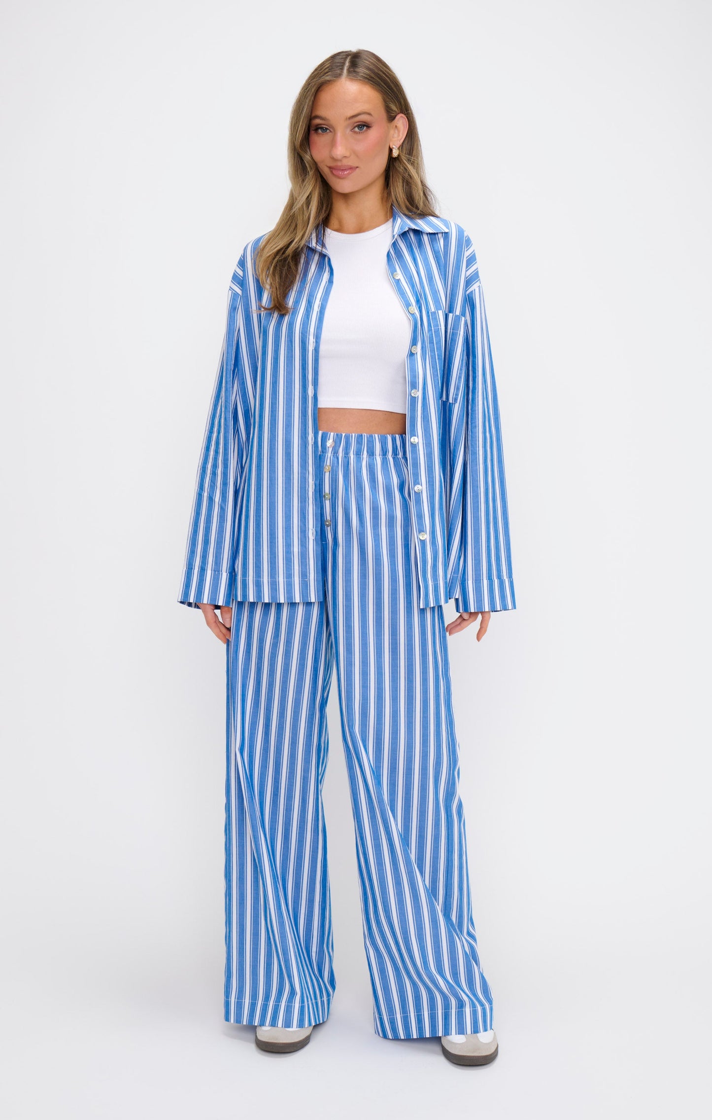 Max Boxer Pants ~ Coastal Blue Stripe