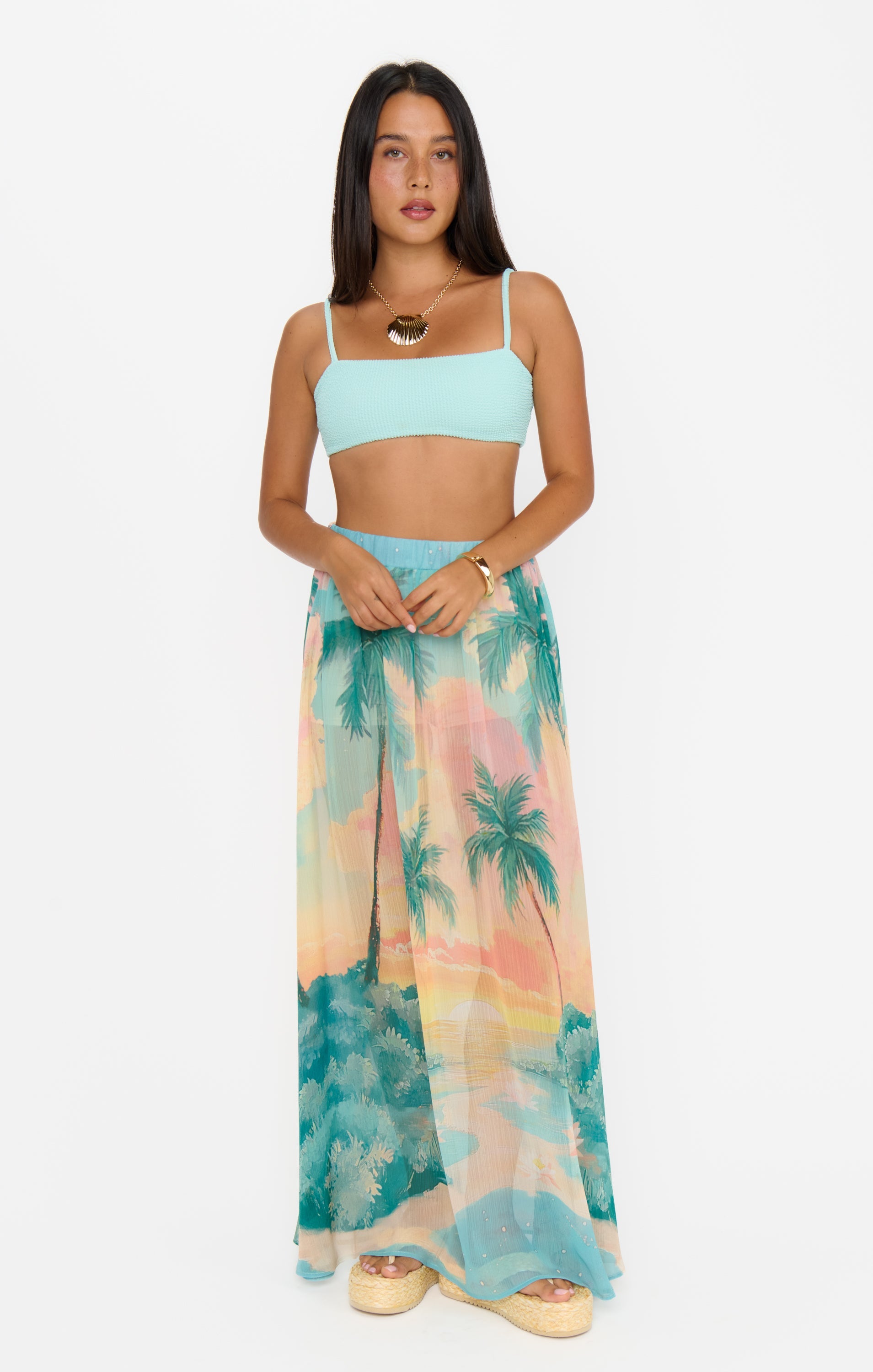 Miles Away Maxi Skirt ~ Sunset Cove Chiffon