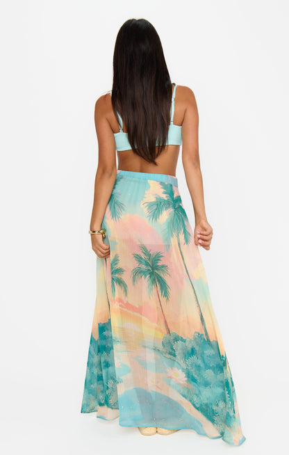 Miles Away Maxi Skirt ~ Sunset Cove Chiffon