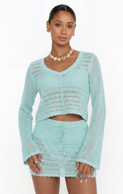 Offshore Top ~ Jelly Mint Crochet