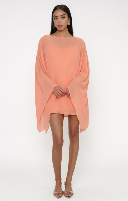 Olsen Mini Dress ~ Cantaloupe Chiffon