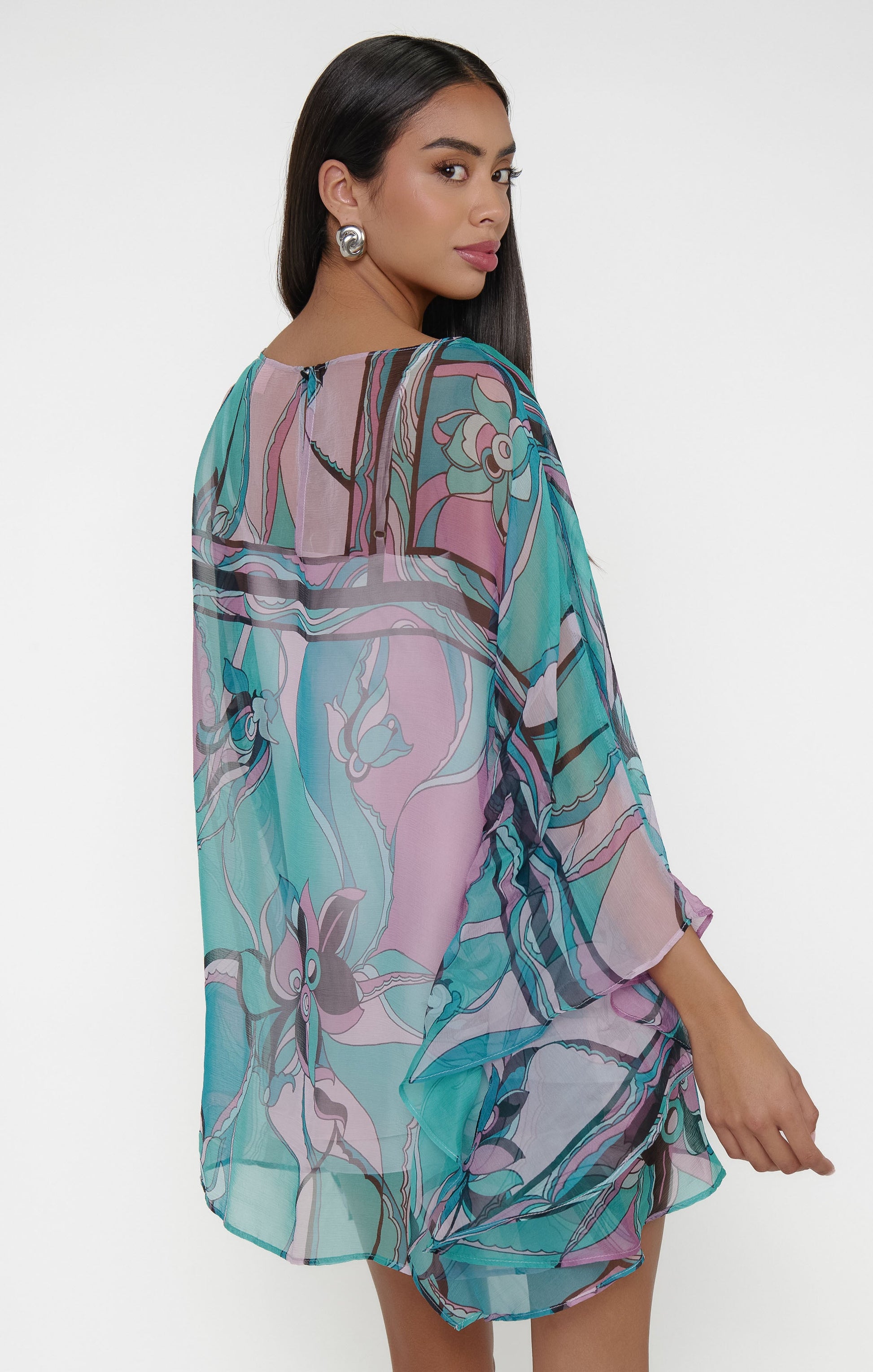 Olsen Mini Dress ~ Siren Spell Silk Chiffon