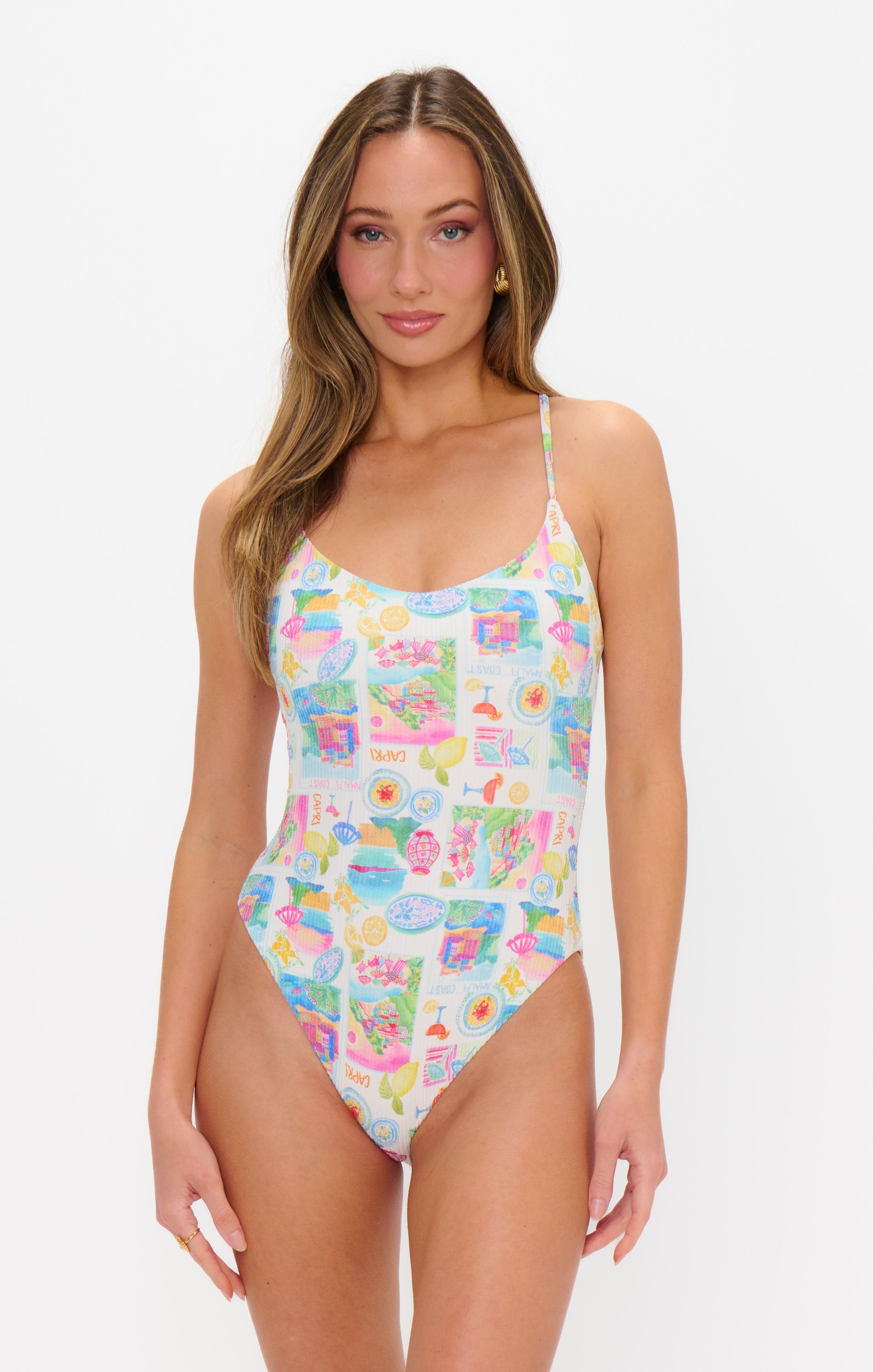 Positano One Piece ~ Amalfi Coast Rib Scrunch