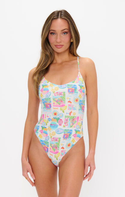 Positano One Piece ~ Amalfi Coast Rib Scrunch