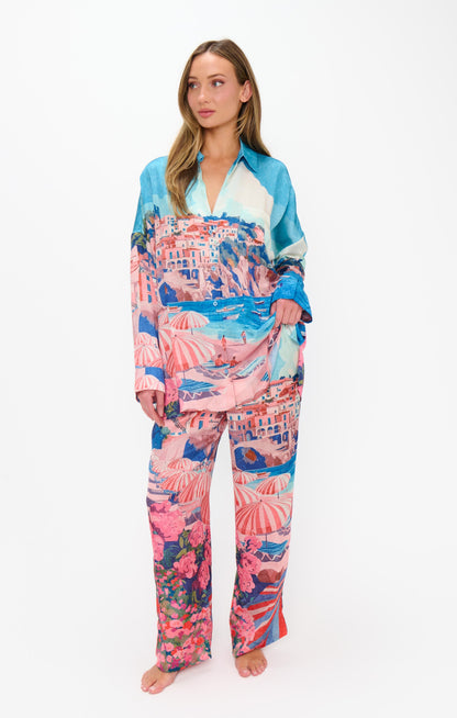 Overslept PJ Set ~ Oasis Beach Club Silky