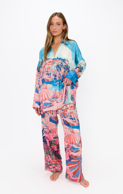 Overslept PJ Set ~ Oasis Beach Club Silky