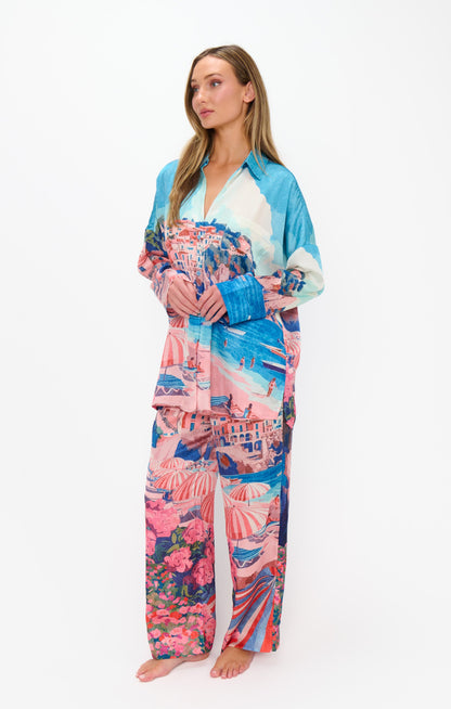 Overslept PJ Set ~ Oasis Beach Club Silky