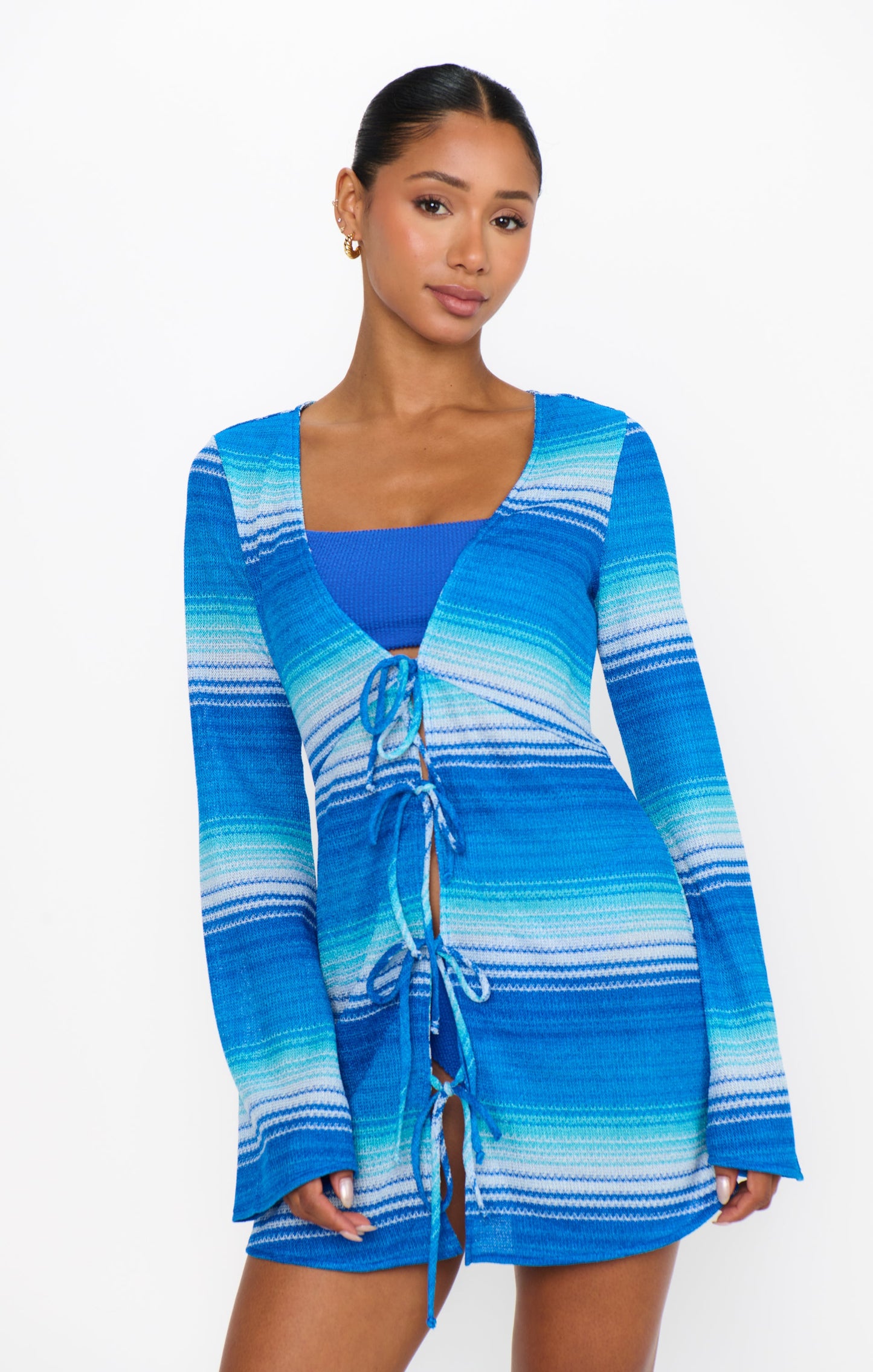 Marisol Coverup ~ Seabreeze Stripe Knit