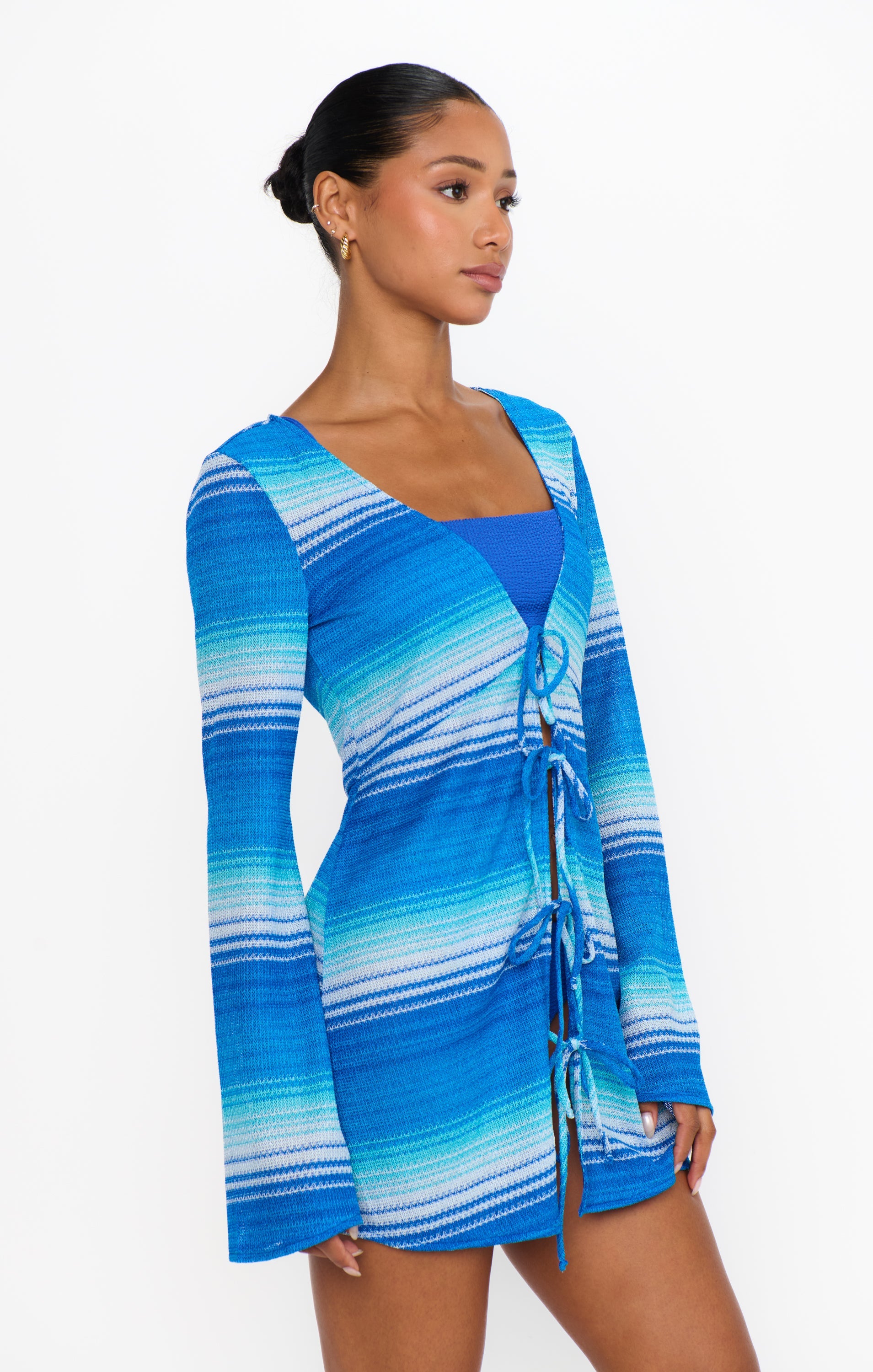 Marisol Coverup ~ Seabreeze Stripe Knit