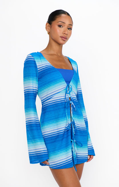 Marisol Coverup ~ Seabreeze Stripe Knit