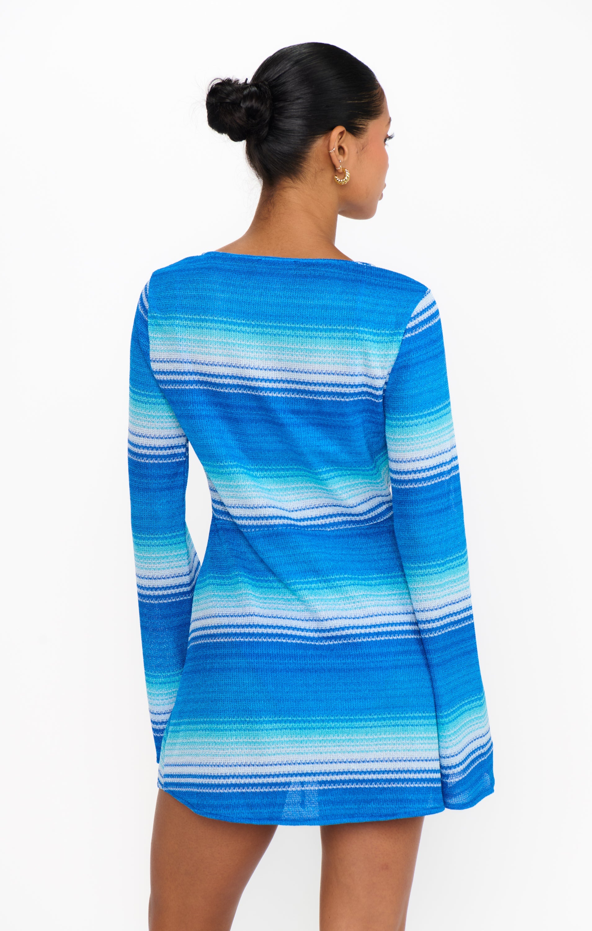 Marisol Coverup ~ Seabreeze Stripe Knit