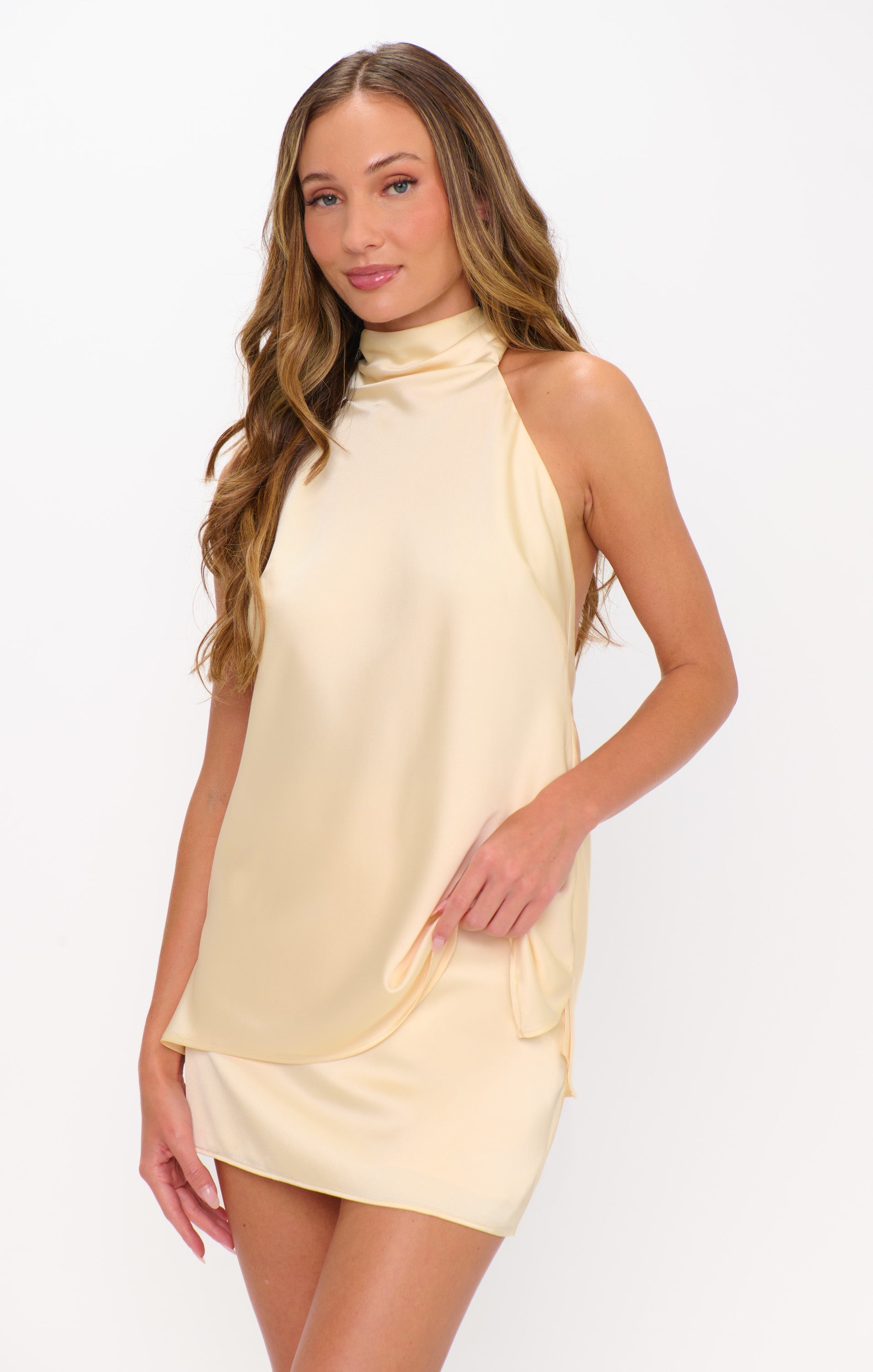 Lisa Top ~ Buttercream Luxe Satin