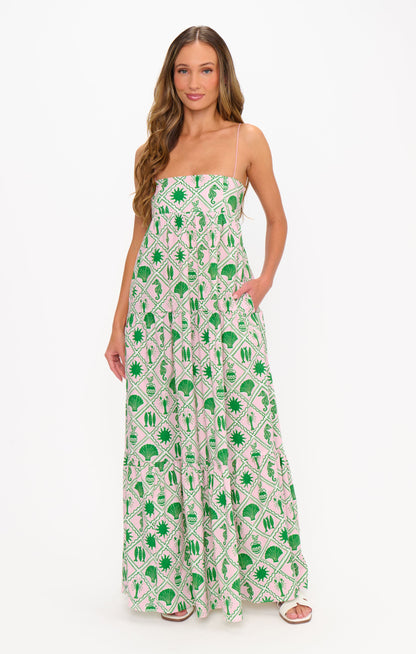 Long Weekend Maxi Dress ~ Coastal Collage