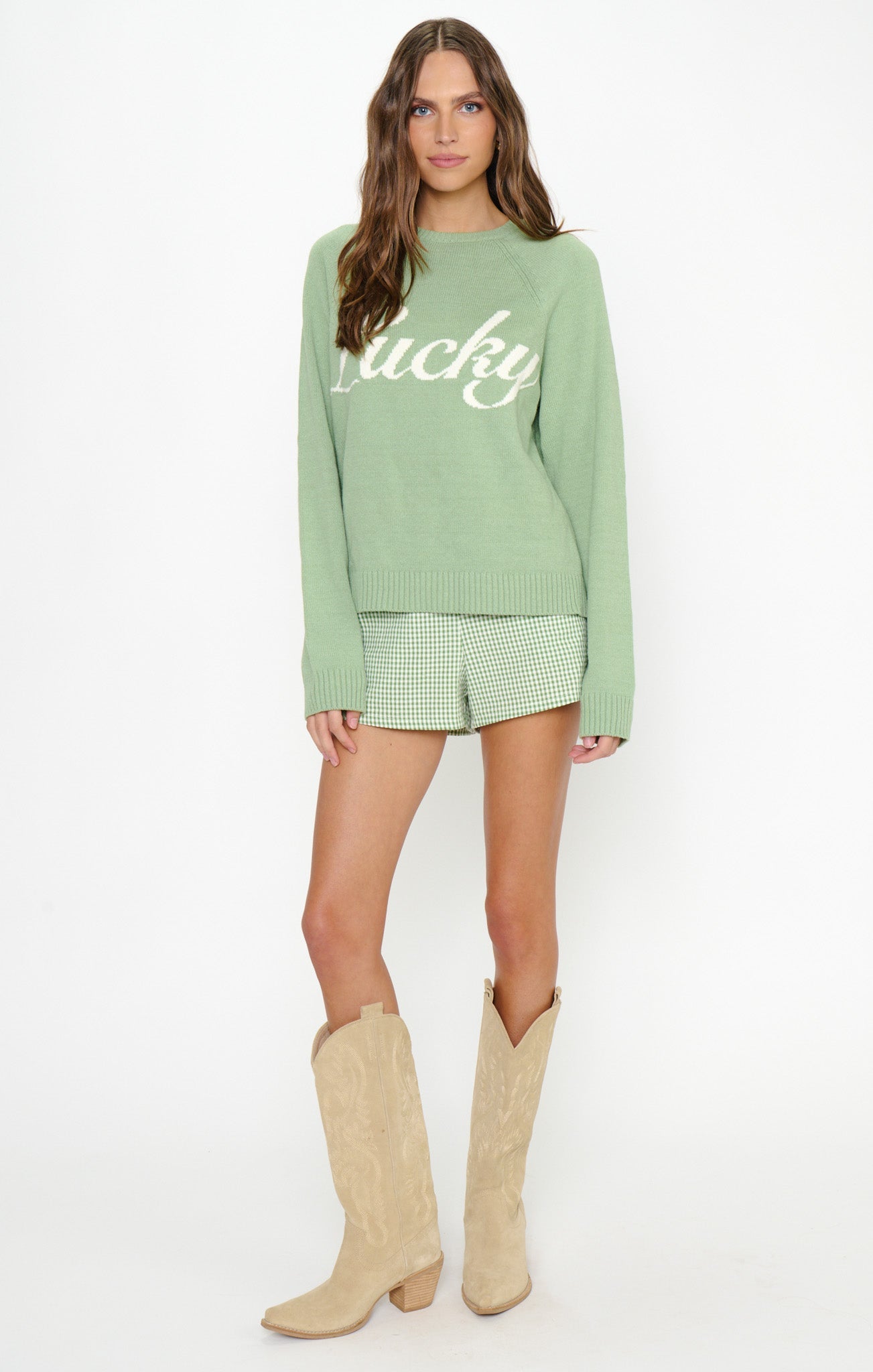 Off Duty Sweater ~ Lucky Graphic Knit