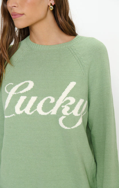 Off Duty Sweater ~ Lucky Graphic Knit