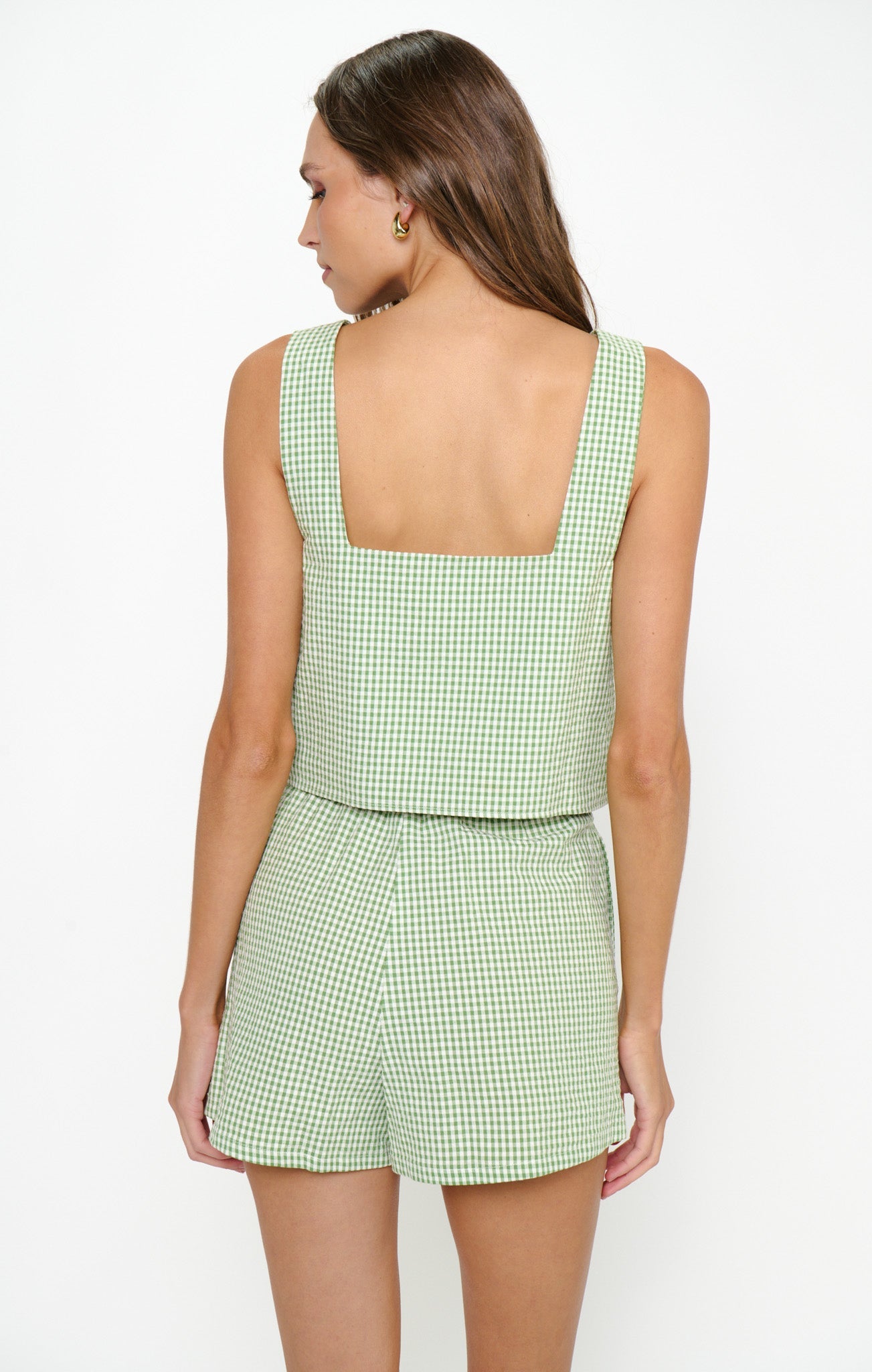 Maren Top ~ Field Green Gingham