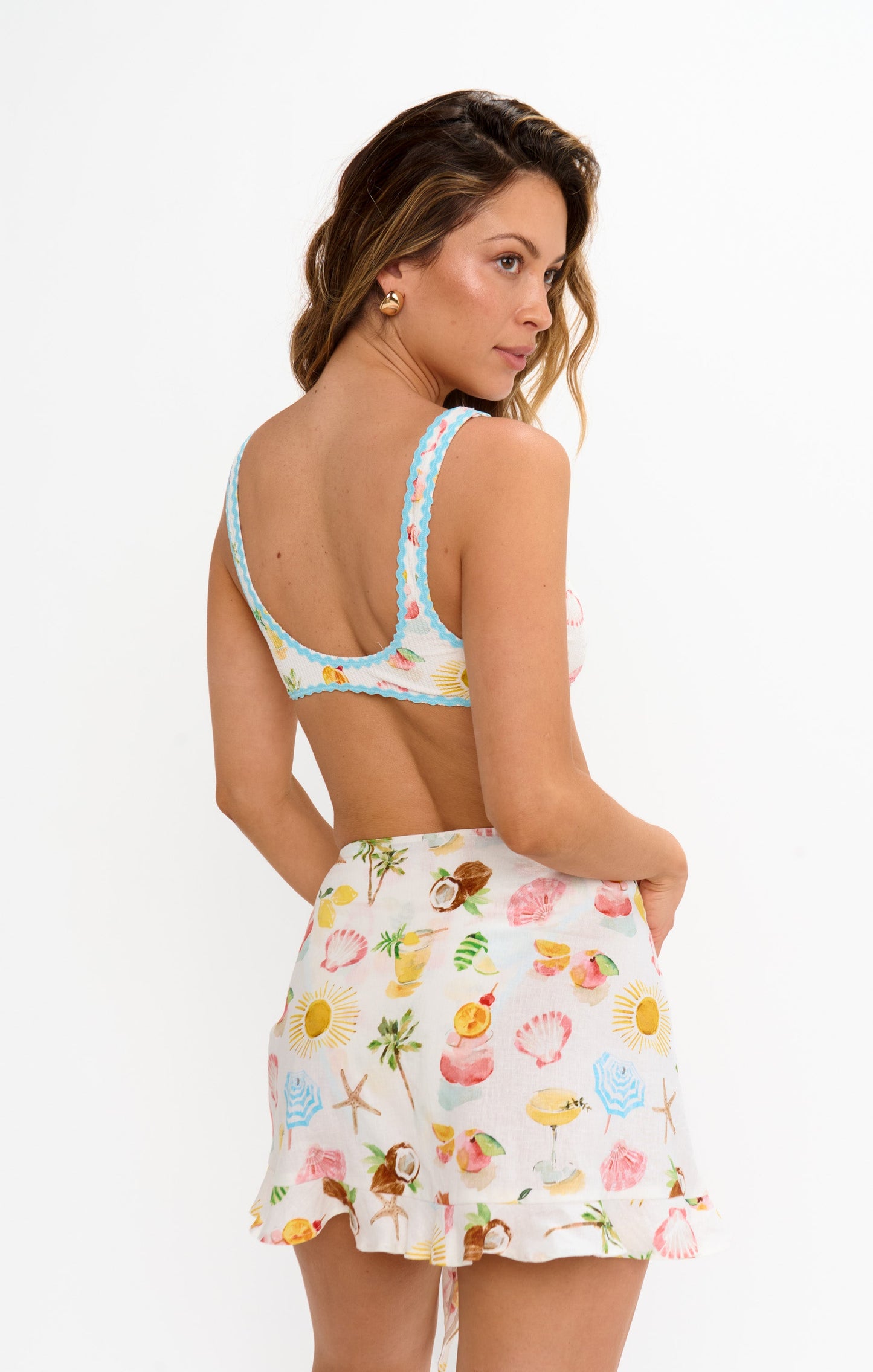 Lido Ruffle Sarong ~ Seaside Treasures