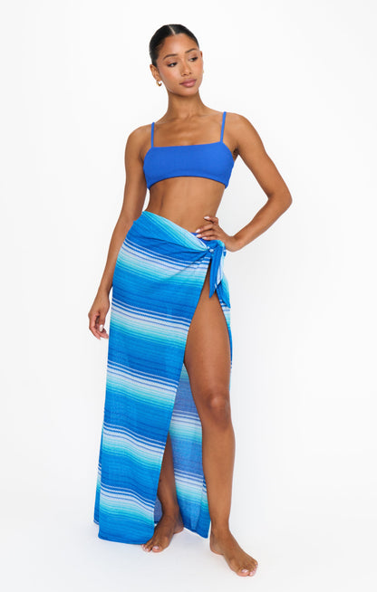 Long Leyla Sarong ~ Seabreeze Stripe Knit